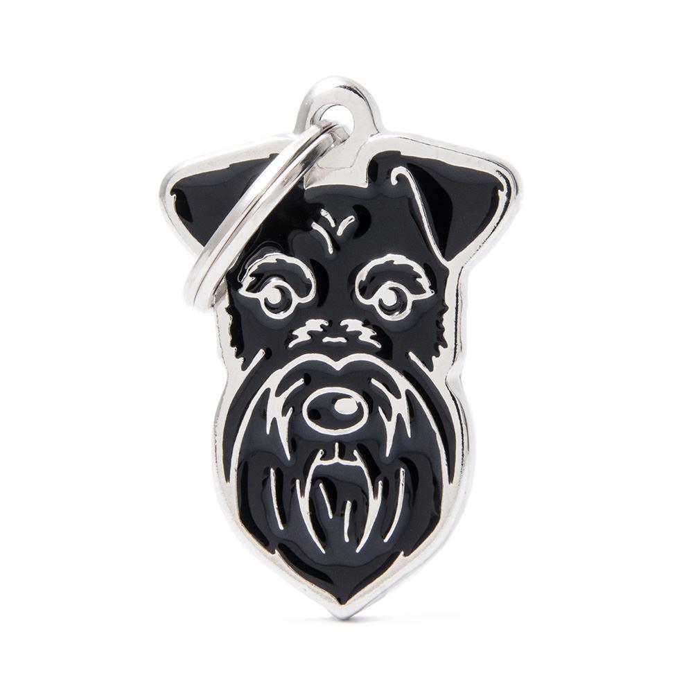 Halsbandssmycke med Rasmotiv - Schnauzer - Svart