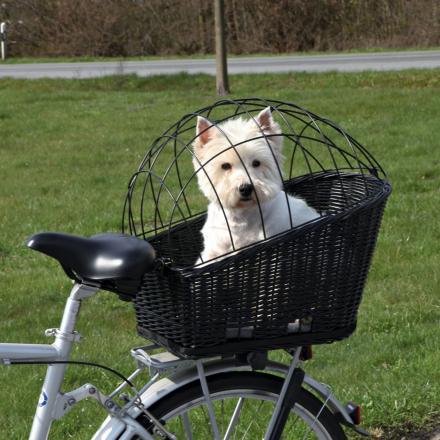 Stor Svart Cykelkorg för Hund 8 kg