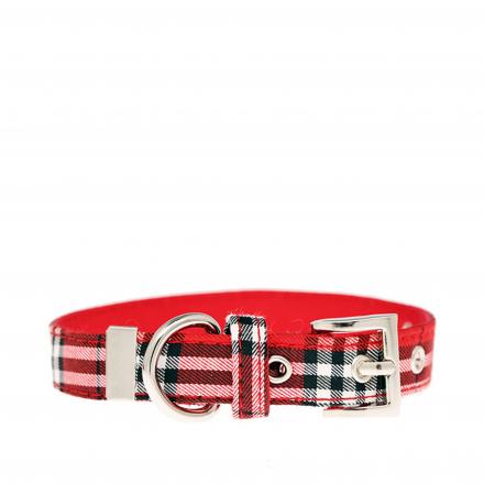 Urban Pup Halsband - Red Tartan