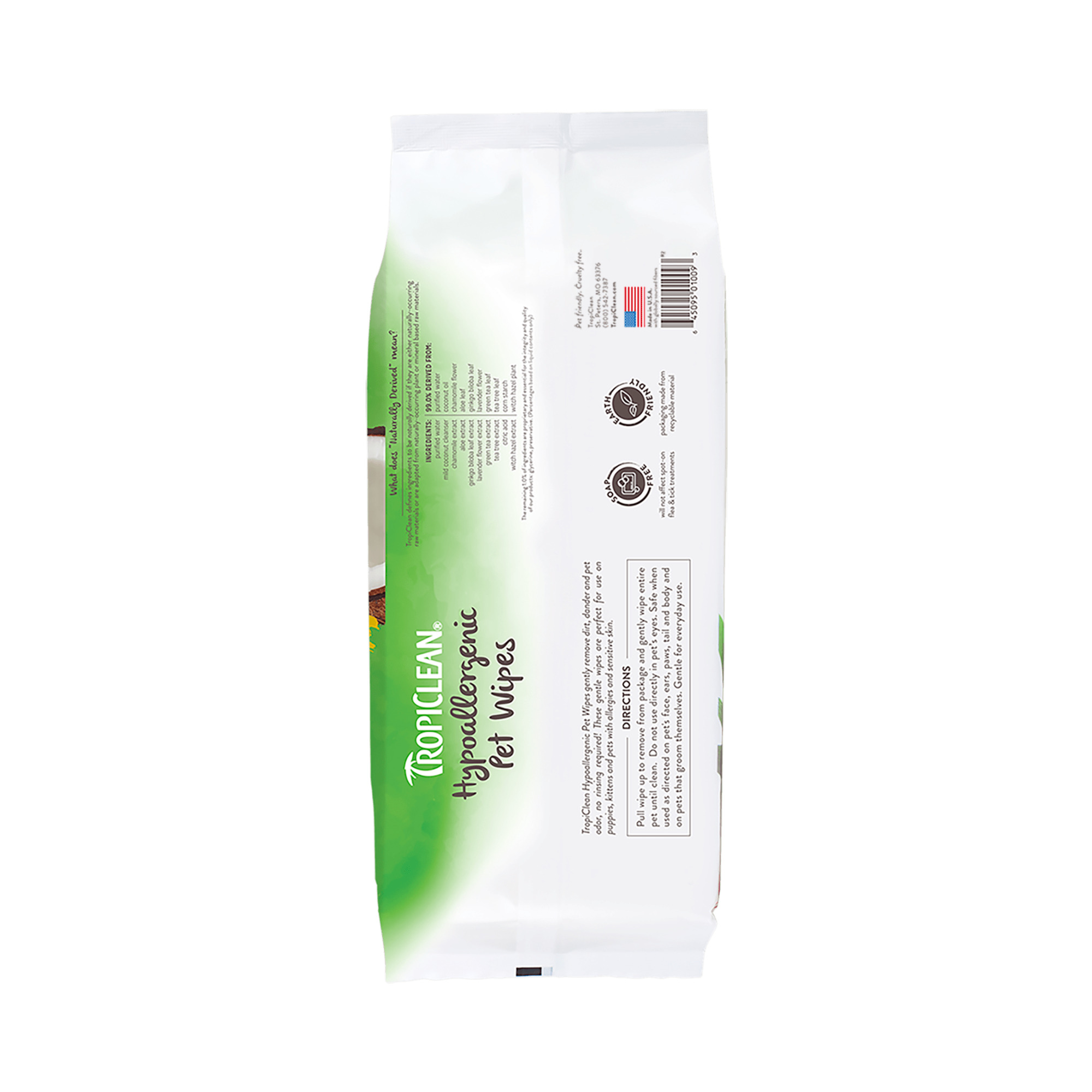 TropiClean Hypoallergenic vårdande servetter - 100 st - Bild 2